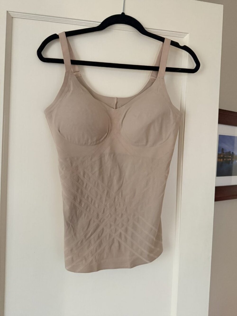 Honeylove LiftWear Cami Shapewear Built-In Bra Tank Size L Nude